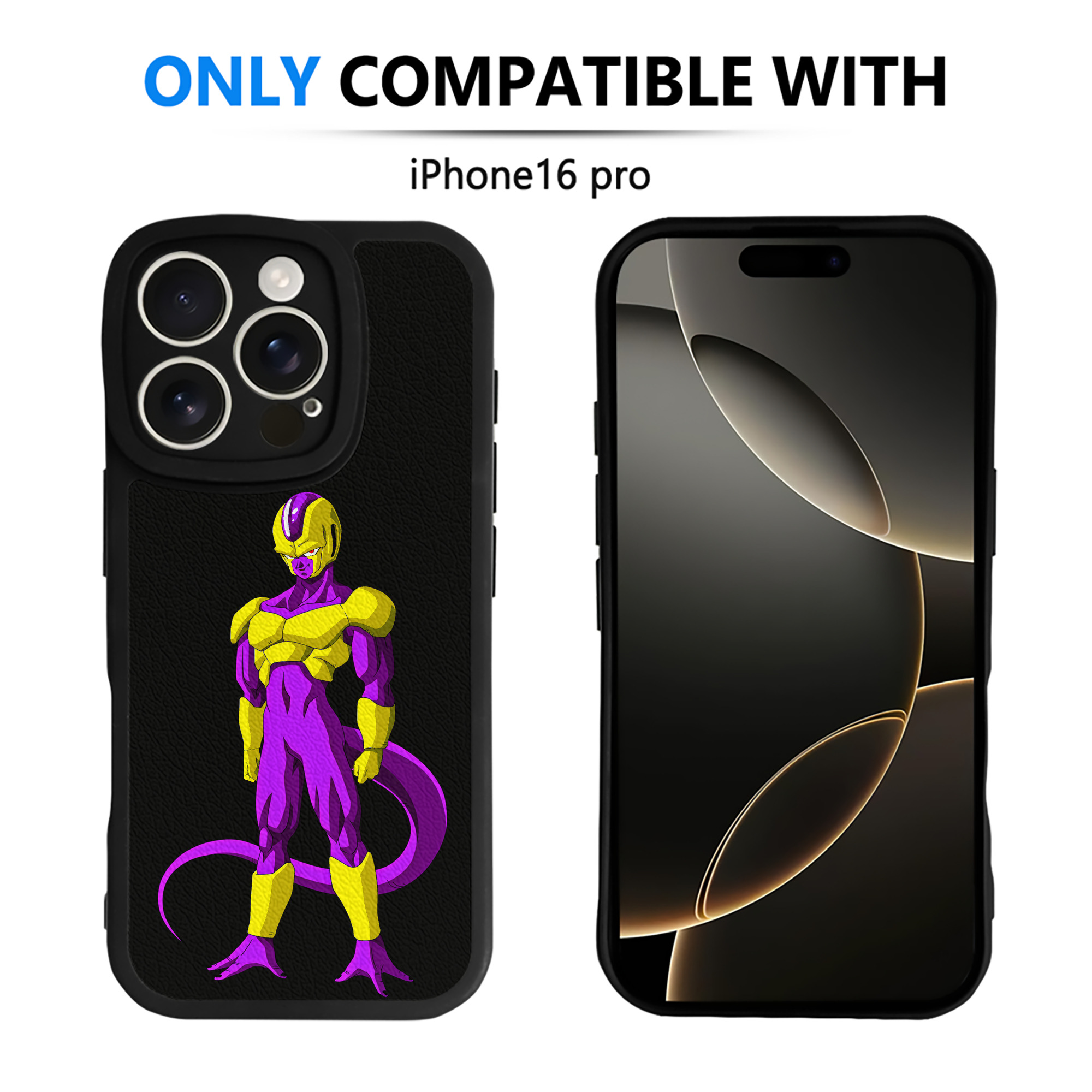 （画像用） ドラゴンボール フリーザ DRAGON BALL Frieza 【iPhone 16シリーズ対応】シリコンスマホケース（レザー調） 材質：シリコン